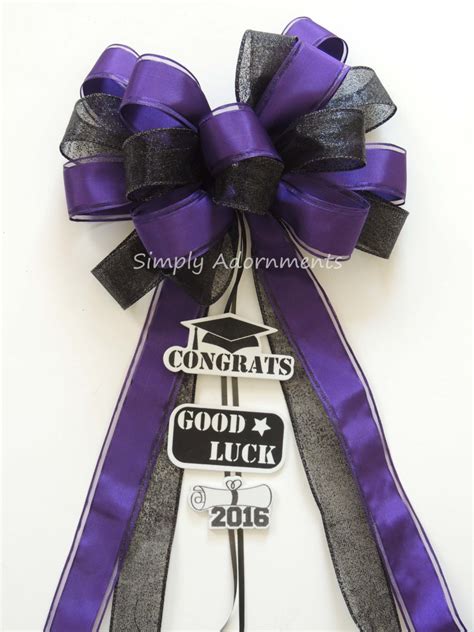 purple and black graduation decorations